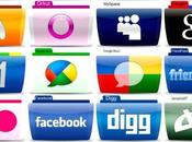 icone social network forma cartelle desktop