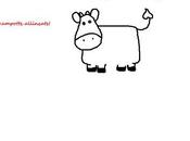 Mamma aiuti disegnare?Una mucca step!