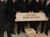 Binario prima targa ricordare partenza deportati Auschwitz