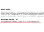 Aggiornamento della licenza iBooks Author versione 1.0.1