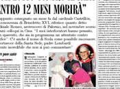 prima pagina Fatto Quotidiano: "Complotto contro papa, entro mesi morirà"