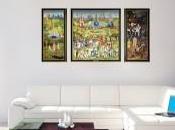 “Giardino delle delizie” Hieronymus Bosch tela pannelli artistici