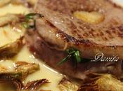 Tournedos cuore dolce fonduta allo zafferano croccante