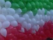Palloncini tricolore salutano Giorgio Napolitano Alghero