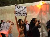 Activist FEMEN Protest Outside Versace Show