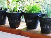 Etichette effetto lavagna erbe aromatiche