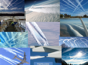 Scie chimiche spettacolo delle frecce monocolori