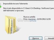 Come eliminare file danno errore “impossibile trovare l’elemento”