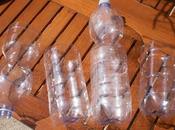 Riciclo: pouf bottiglie plastica